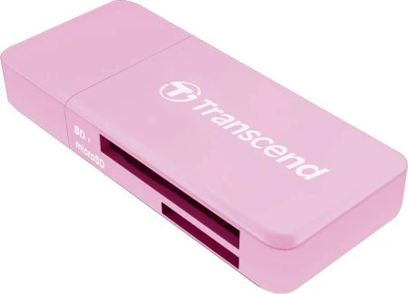 Card reader, Mini F5, USB3.0, SD/MicroSD SDHC/SDXC/UHS-I, Pink,TS-RDF5R