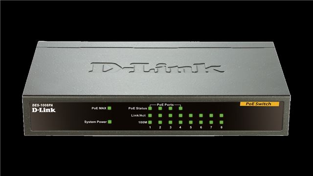 D-Link Switch DES-1008PA POE 52W,DES-1008PA