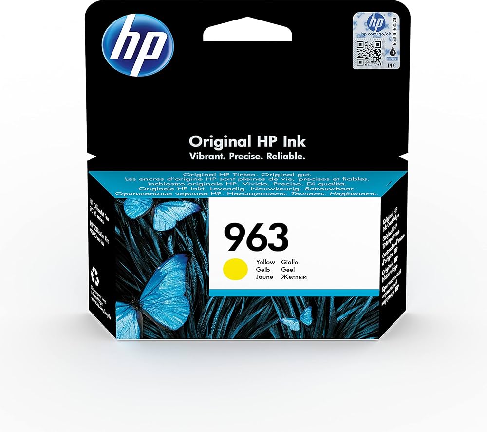 HP 963 Yellow Original Ink Cartridge, 3JA25AE