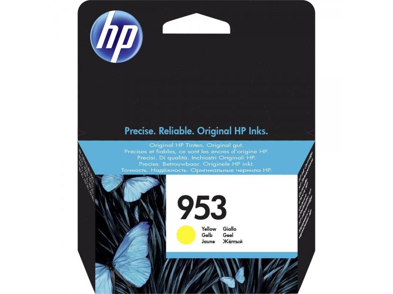 HP 953 Yellow Original Ink Cartridge, F6U14AE