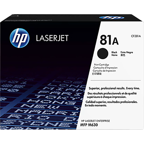 HP 81A Black Original LaserJet Toner Cartridge, CF281A