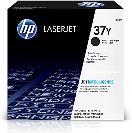 HP 37Y Extra High Yield Black Original LaserJet Toner Cartridge, CF237Y