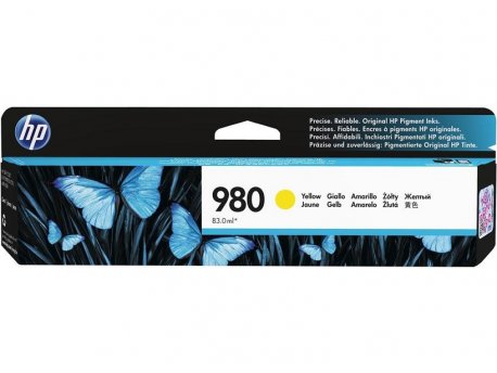 HP 980 Yellow Original Ink Cartridge, D8J09A