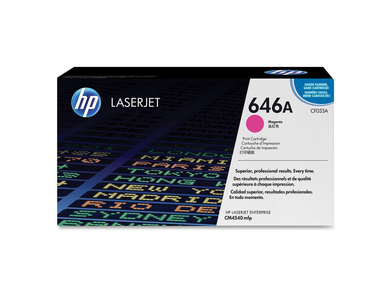 HP 646A Magenta Original LaserJet Toner Cartridge, CF033A