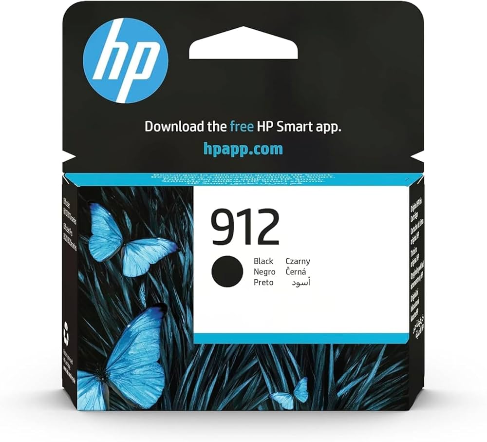 HP 912 Black Original Ink Cartridge, 3YL80AE