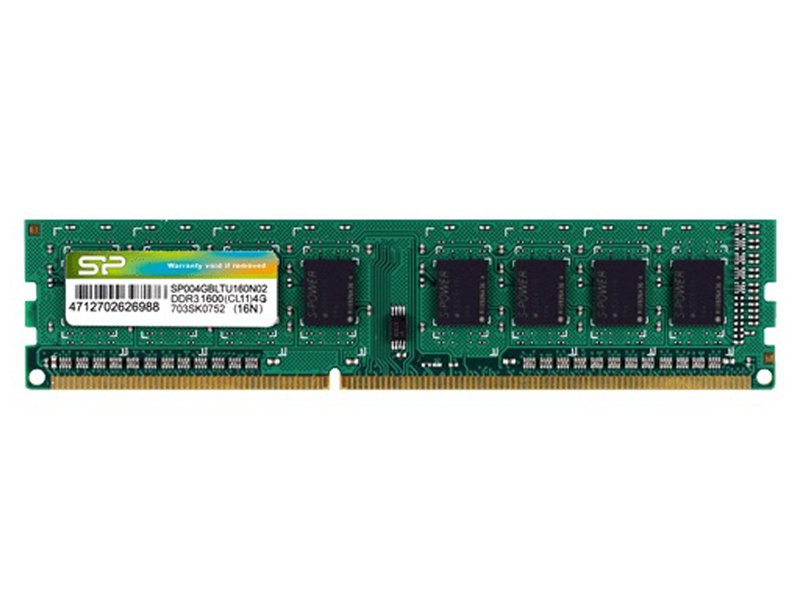 Silicone Power 4GB UDIMM DDR3-1600Mhz, SP004GBLTU160N02