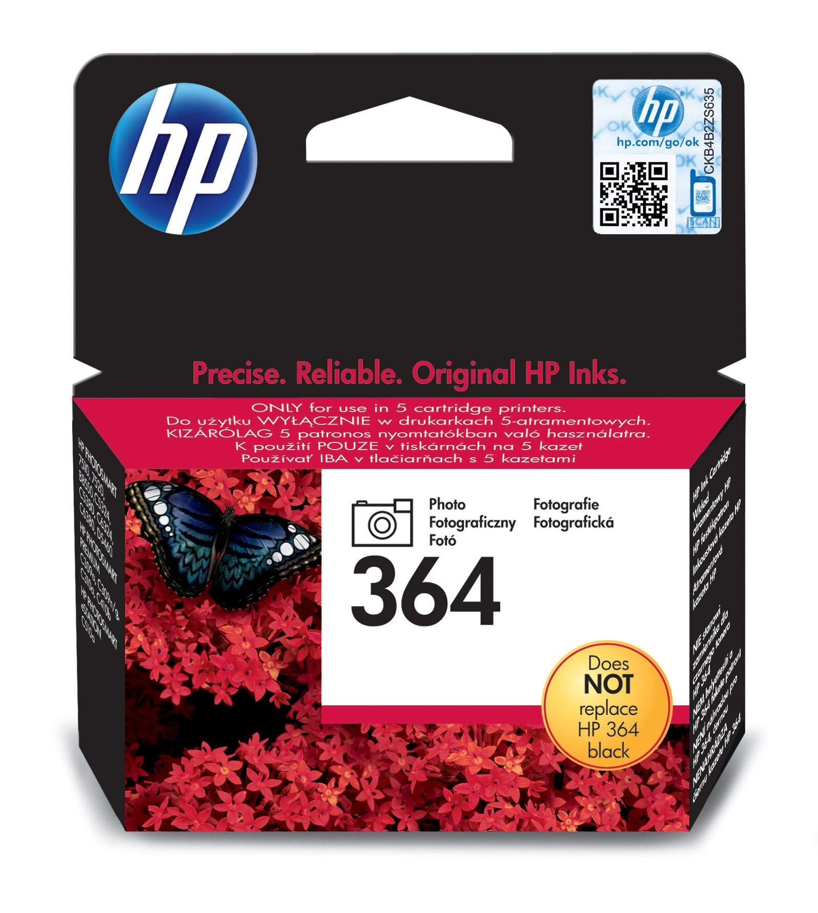 HP 364 Photo Original Ink Cartridge, CB317EE