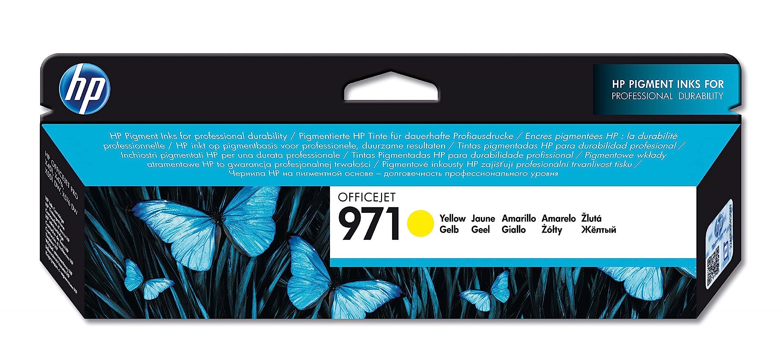 HP 971 Yellow Original Ink Cartridge, CN624AE