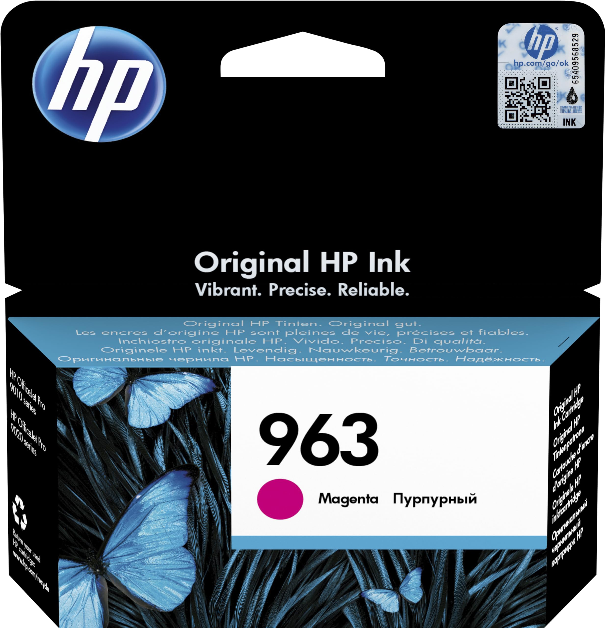 HP 963 Magenta Original Ink Cartridge, 3JA24AE