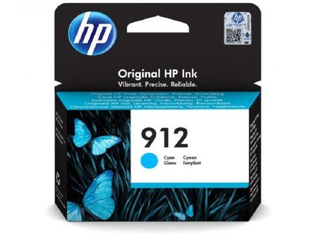 HP 912 Cyan Original Ink Cartridge, 3YL77AE