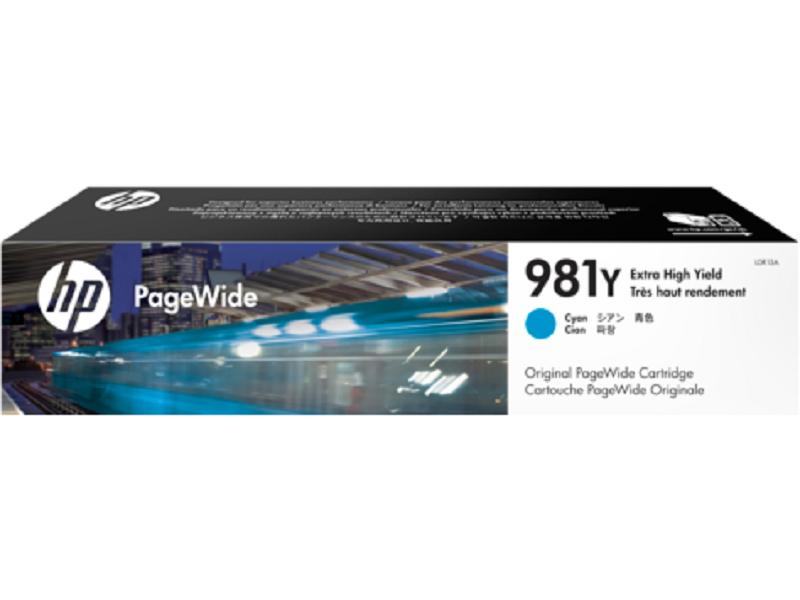 HP 981Y Extra High Yield Cyan Original PageWide Cartridge, L0R13A