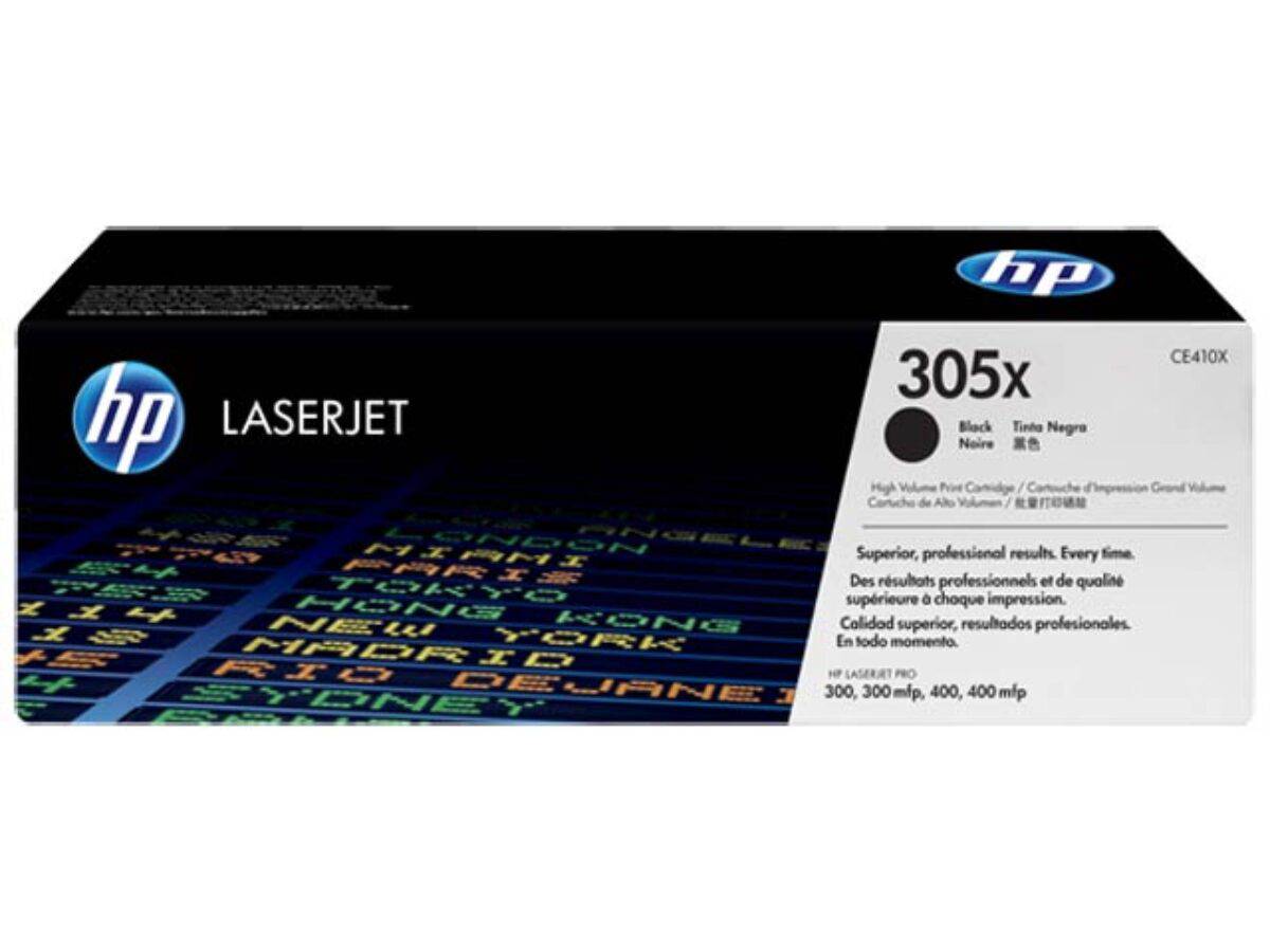 HP 305X High Yield Black Original LaserJet Toner Cartridge, CE410X