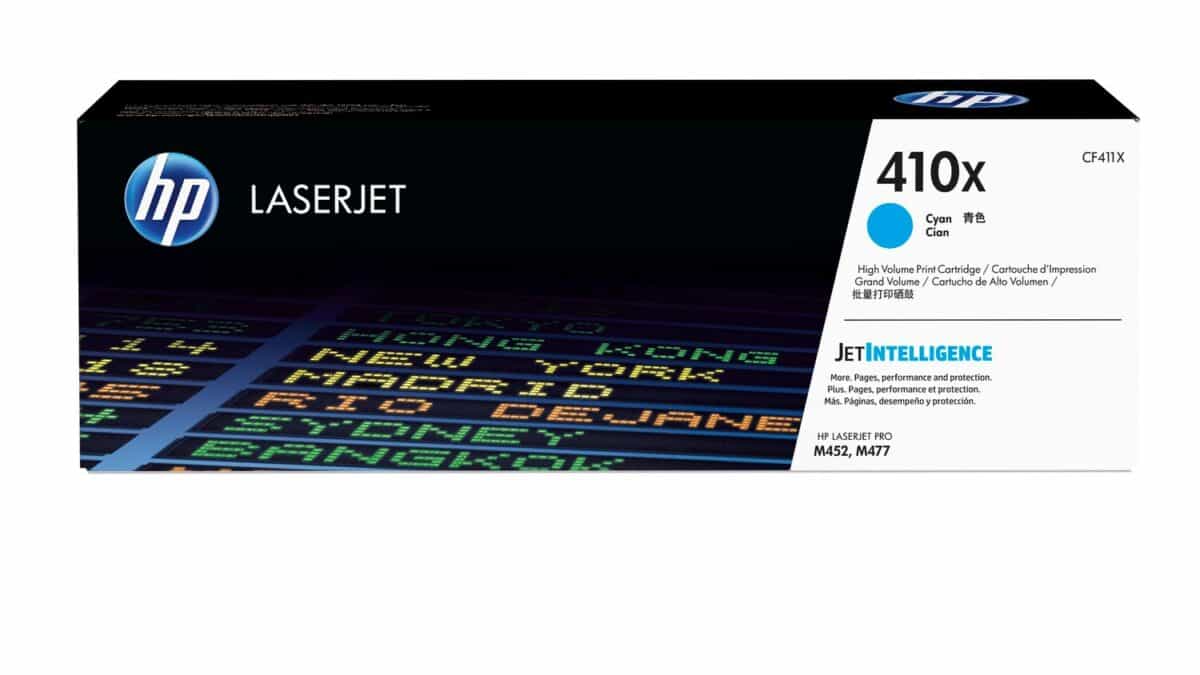 HP 410X High Yield Cyan Original LaserJet Toner Cartridge, CF411X