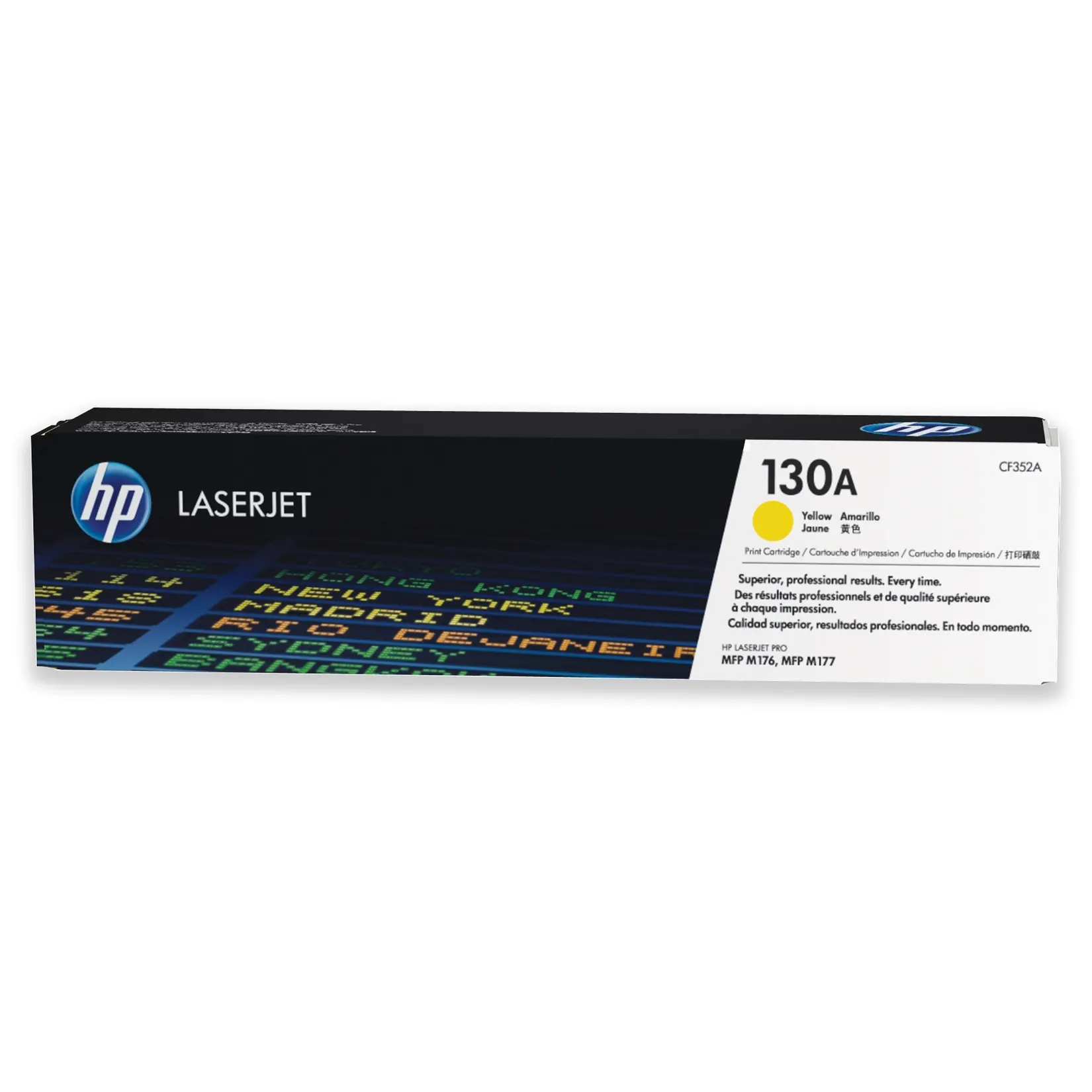 HP 130A Yellow Original LaserJet Toner Cartridge, CF352A