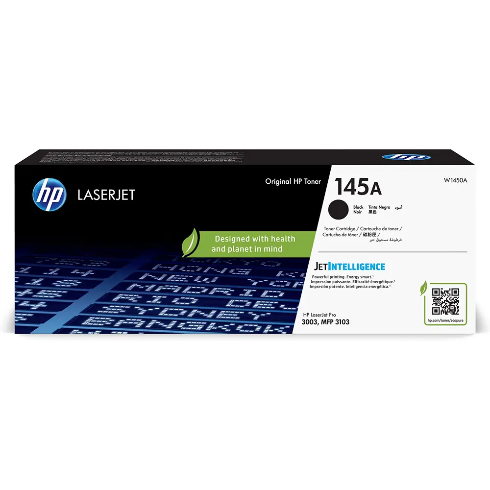 HP 145A Black Original LaserJet Toner Cartridge, W1450A