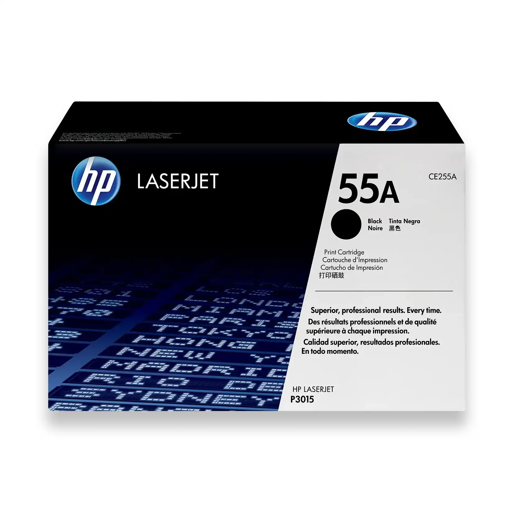 HP 55A Black Original LaserJet Toner Cartridge, CE255A