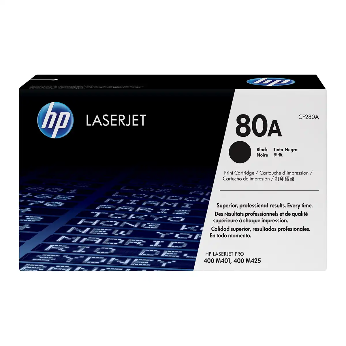 HP 80A Black Original LaserJet Toner Cartridge, CF280A