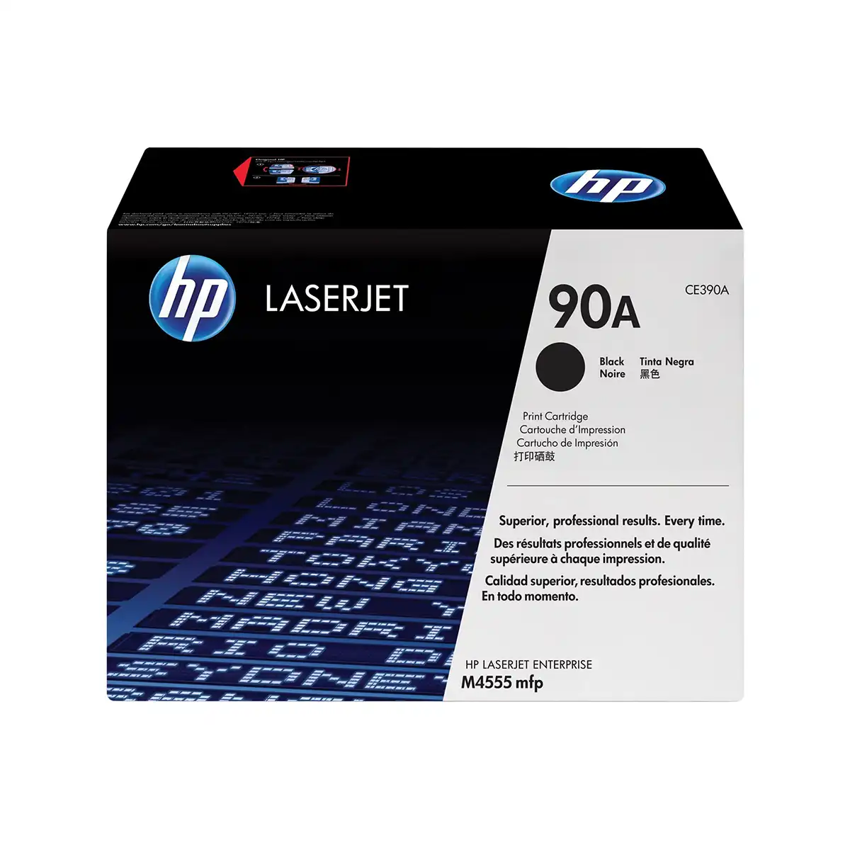 HP 90A Black Original LaserJet Toner Cartridge, CE390A