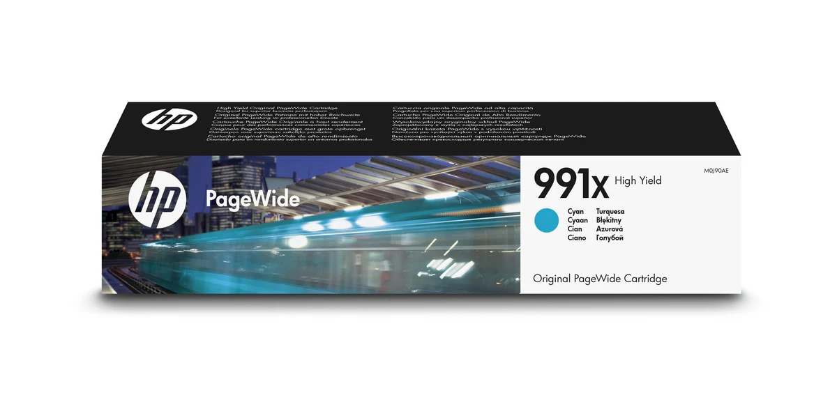 HP 991X High Yield Cyan Original PageWide Cartridge, M0J90AE