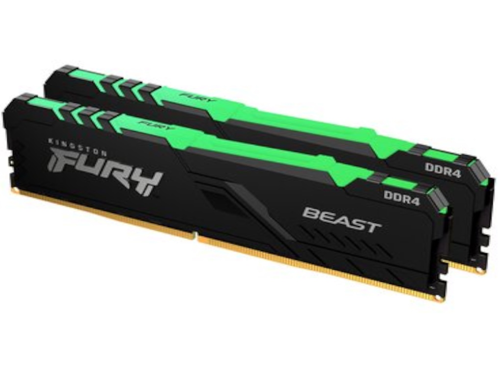 KINGSTON FURY Beast RGB 16GB(2x8GB) DIMM DDR4-3200MHz CL16, KF432C16BBAK2/16.E