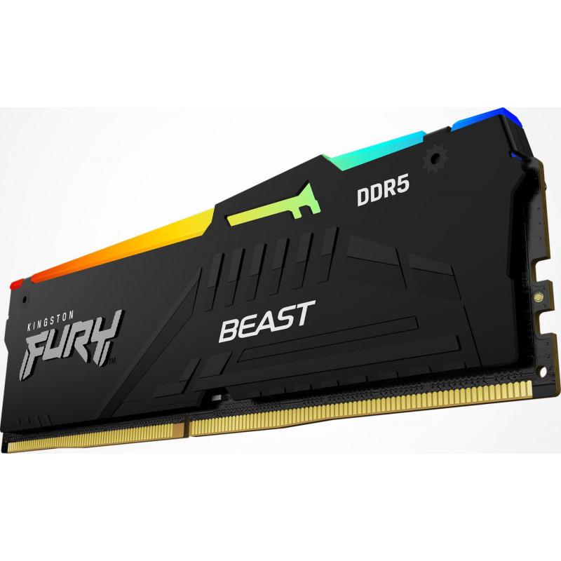 KINGSTON FURY Beast RGB XMP 16GB DIMM DDR5-6000MHz CL40, KF560C40BBA-16