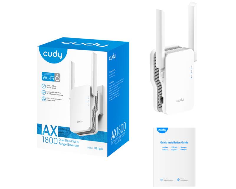 RE1800 AX1800 Dual Band Wi-Fi Range Extender,6971690791872