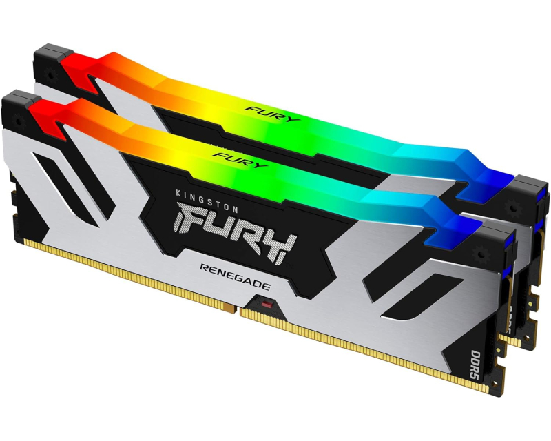 Kingston FURY Renegade Silver/Black RGB XMP DIMM DDR5-6000Mhz, KF560C32RSAK2-96