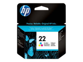 HP 22 Tri-Color Original Ink Cartridge, C9352AE