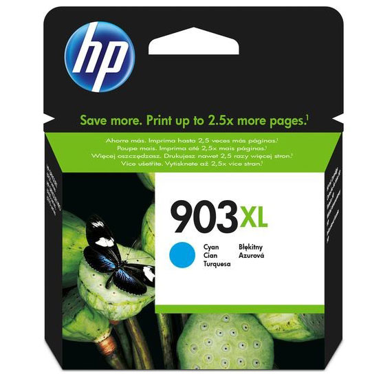 HP 903XL High Yield Cyan Original Ink Cartridge, T6M03AE