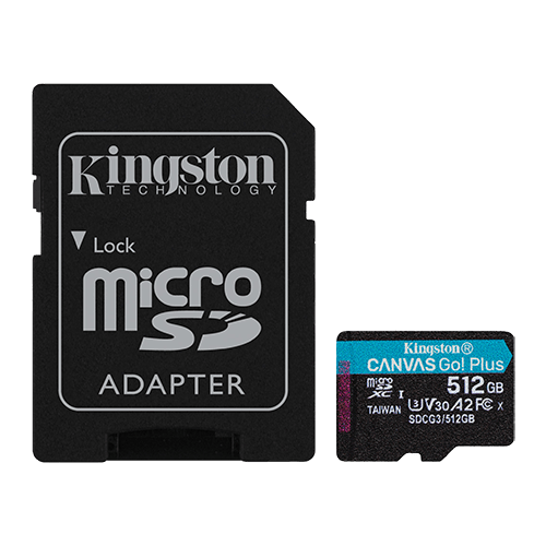 Memorijska kartica U3 V30 microSDXC 512GB Canvas Go Plus 170R A2 + adapter SDCG3/512GB