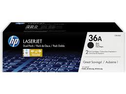 HP 36A 2-pack Black Original LaserJet Toner Cartridges, CB436AD