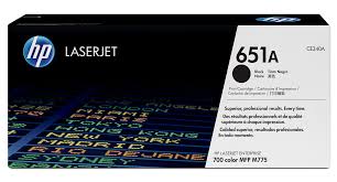 HP 651A Black Original LaserJet Toner Cartridge, CE340A