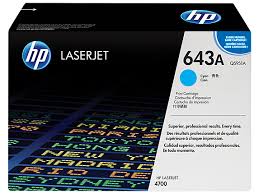 HP 643A Cyan Original LaserJet Toner Cartridge, Q5951A