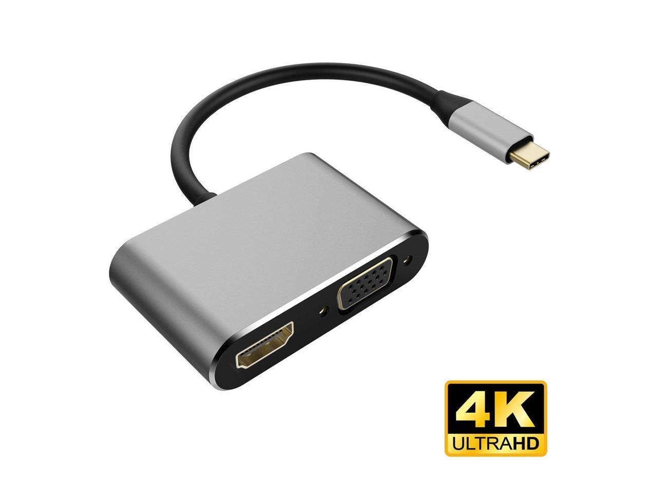 Adapter-konvertor TIP C na HDMI+VGA