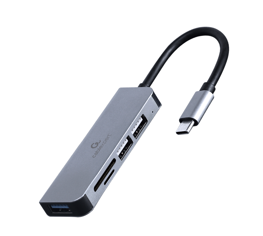 Card Reader USB Type-C 3-port USB hub (USB3.1 + USB 2.0) with,UHB-CM-CRU3P1U2P2-01