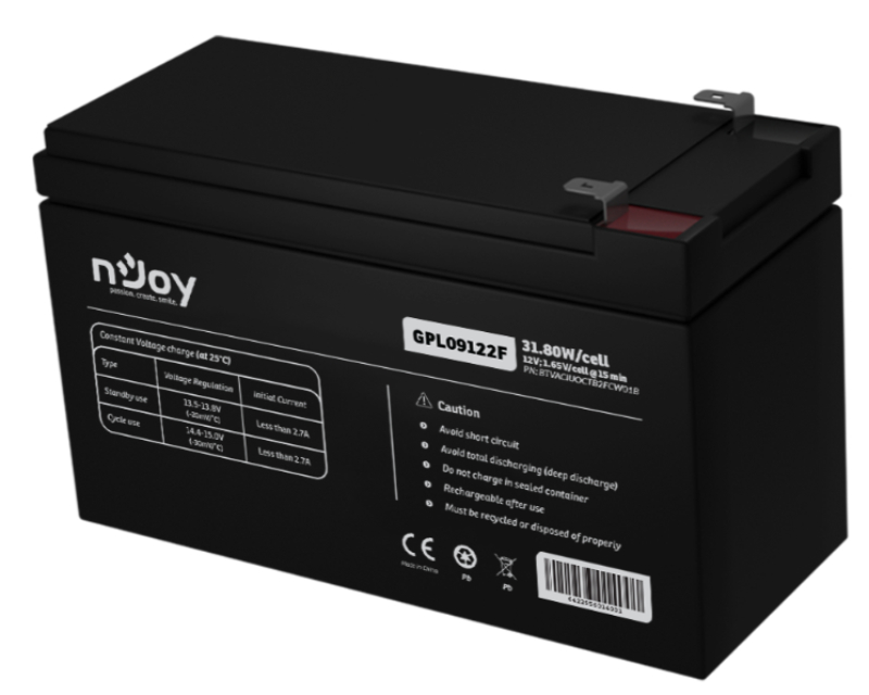 NJOY baterija za UPS 12V 9Ah,GPL09122F,(BTVACIUOCTB2FCW01B),6422956014001