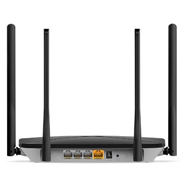 Mercusys AC12G AC1300 Dual Band Wireless Router,  867Mbps at 5GHz + 400Mbps at 2.4GHz, 1 10/100/1000M WAN + 3 10/100/1000M LAN, 4 x fixed 5dBi High Gain antennas, MU-MIMO, Smart Connect, IPTV and IPv6 supported, Mercusys App, WPA3, 2x2 MIMO,AC12G