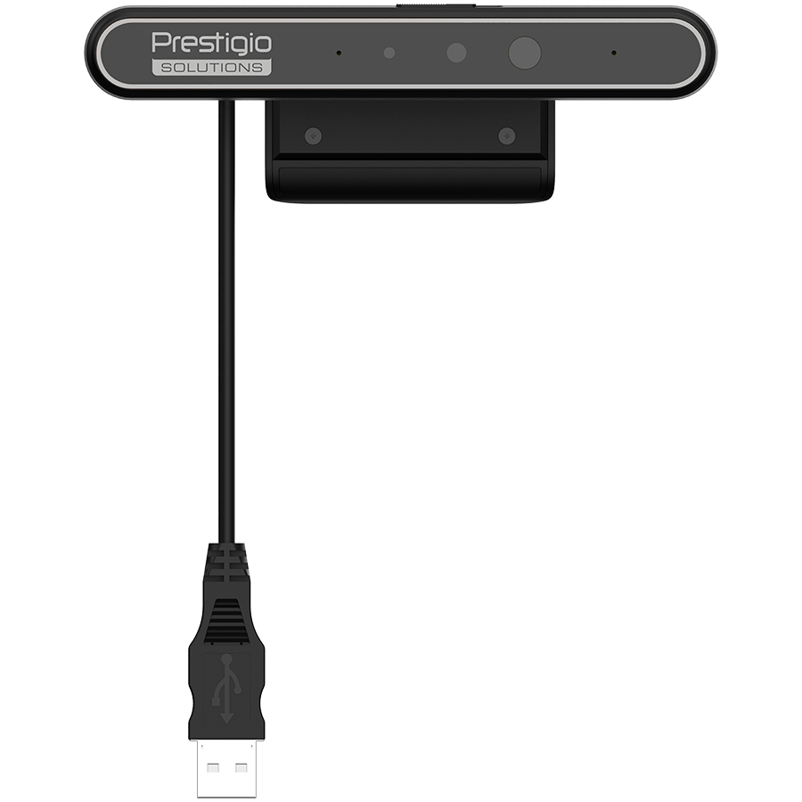 Prestigio Solutions Video Conferencing Windows Hello Camera: FHD, 2MP, 2 mic, 1m (Range), Connection via USB 3.0,PVCCF2M202