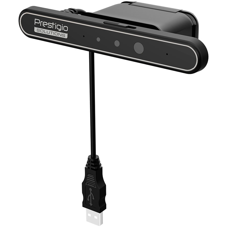 Prestigio Solutions Video Conferencing Windows Hello Camera: FHD, 2MP, 2 mic, 1m (Range), Connection via USB 3.0,PVCCF2M202