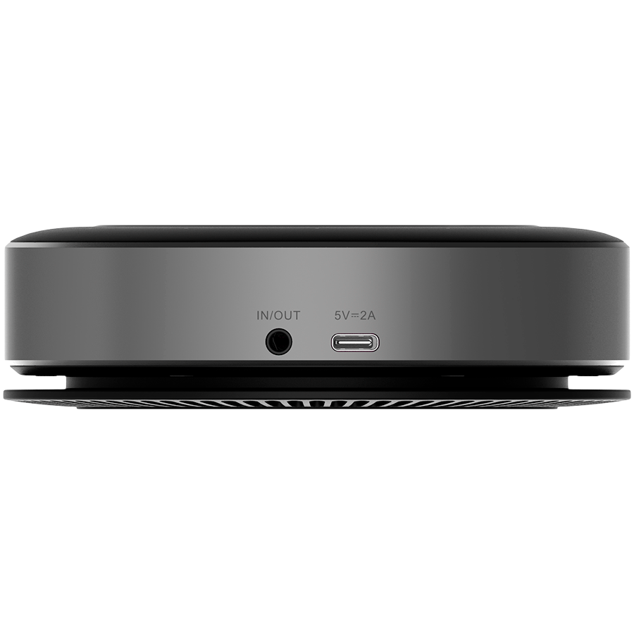 Prestigio Solutions Video Conferencing Speakerphone Alpha: 5W, 6 mic, 5m (Radius), Wireless charging, Connection via USB Type-C, AUX or BT4.2+EDR,PVCSN0M601