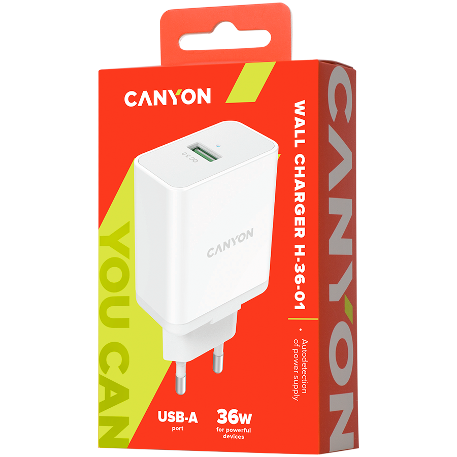 CANYON charger H-36-01 QC 3.0 36W White,CNE-CHA36W01