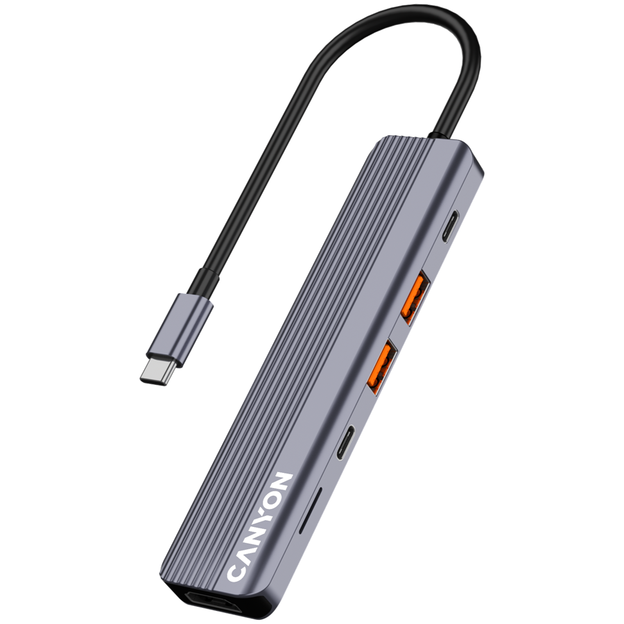 CANYON hub DS-17 6in1 4k USB-C Grey,CNS-TDS17