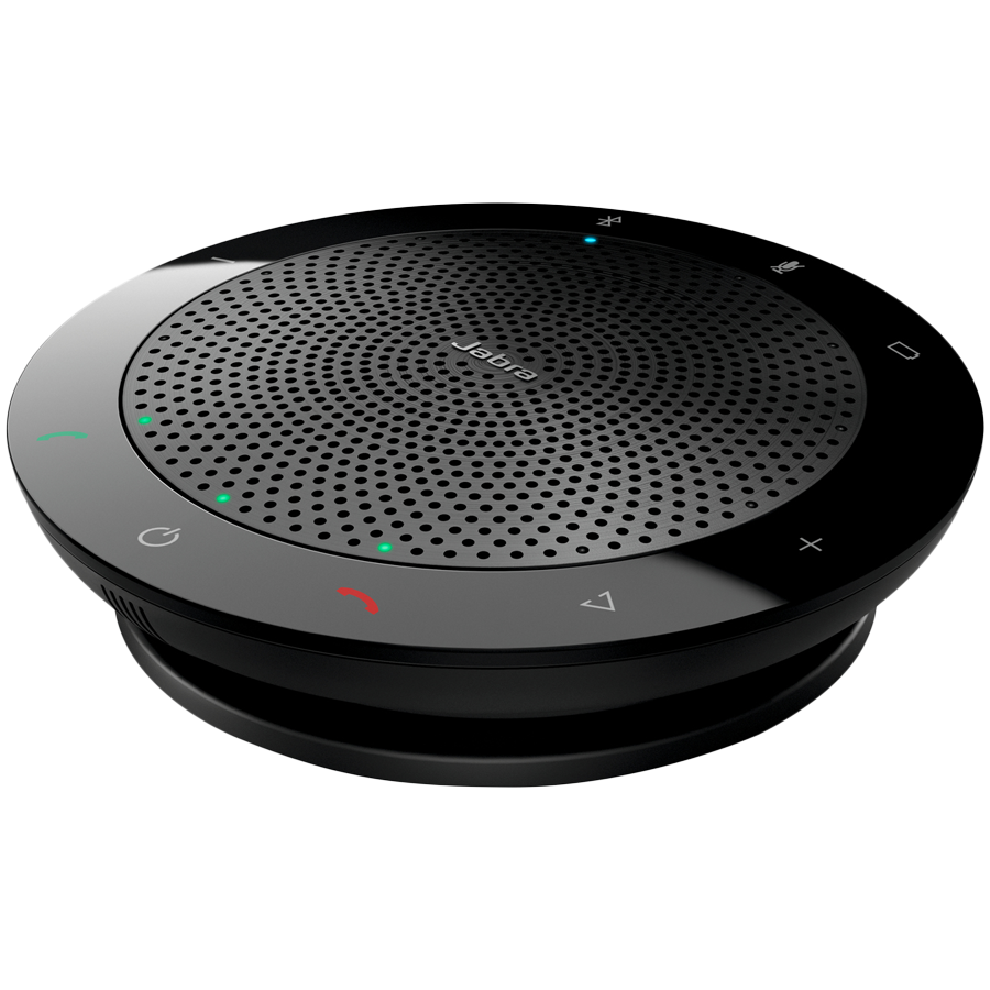 JABRA SPEAK 510 MS Speakerphone for UC & BT, USB Conference solution, 360-degree-microphone, Plug&Play, mute and volume button, Wideband, Bluetooth (up to 100 meters), Microsoft optimized Version B: incl. Smart Button activated via JABRA Direct,7510-109
