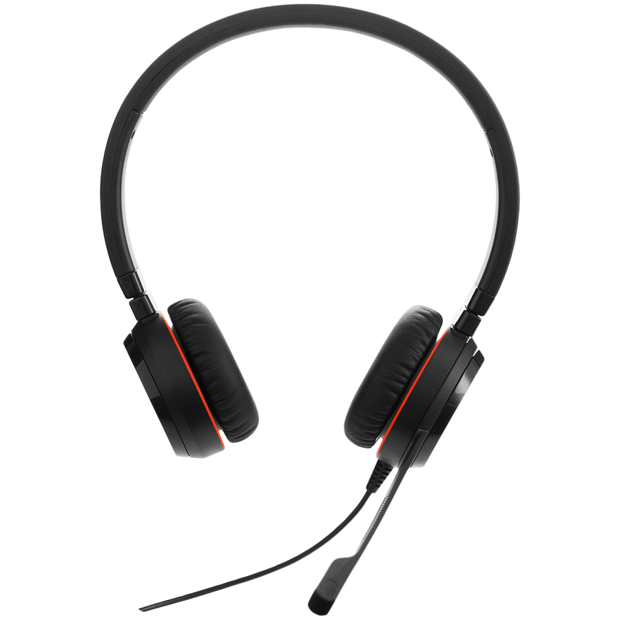 JABRA EVOLVE 30 II MS Stereo USB Headband, Noise cancelling, USB and 3.5 connectivity, with mute-button and volume control on the cord, with leather ear cushion, Microsoft optimized, 5399-823-309