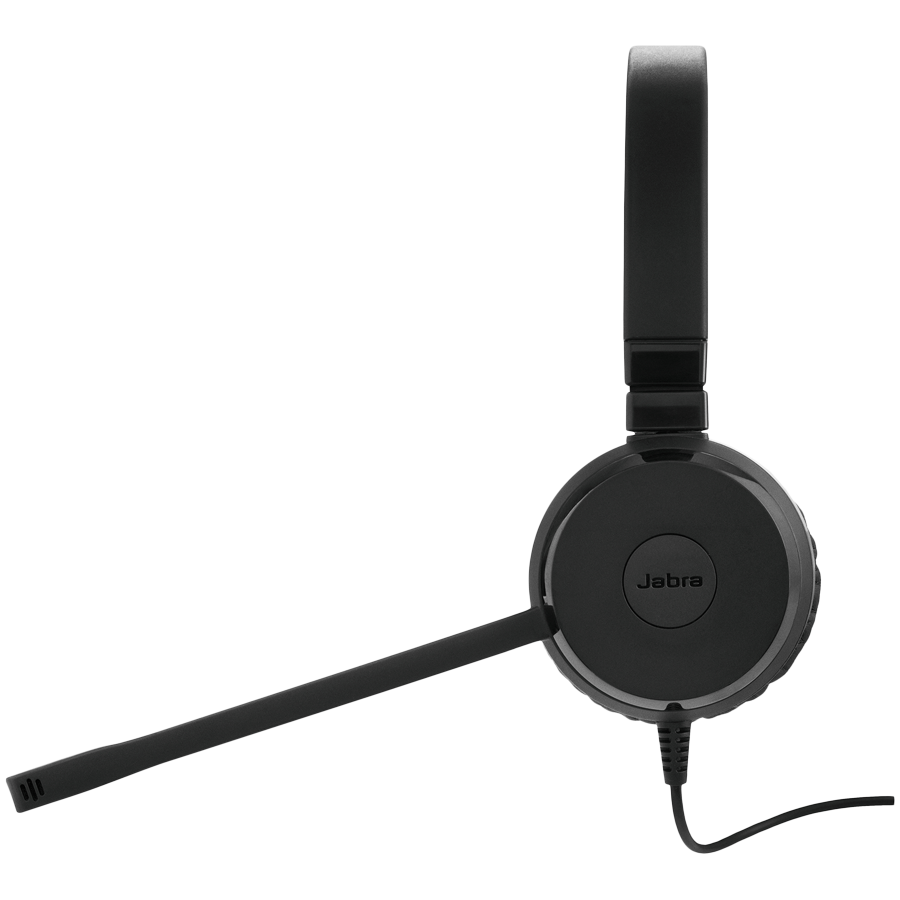 JABRA EVOLVE 30 II MS Stereo USB Headband, Noise cancelling, USB and 3.5 connectivity, with mute-button and volume control on the cord, with leather ear cushion, Microsoft optimized, 5399-823-309