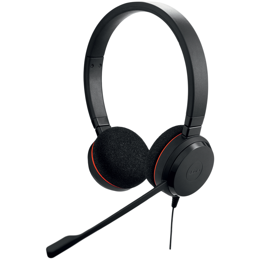 JABRA EVOLVE 20 UC Stereo USB Headband, Noise cancelling, USB connector, with mute-button and volume control on the cord, with foam ear cushion, JABRA EVOLVE2 30 SE, USB-A, MS Stereo, 23189-999-979