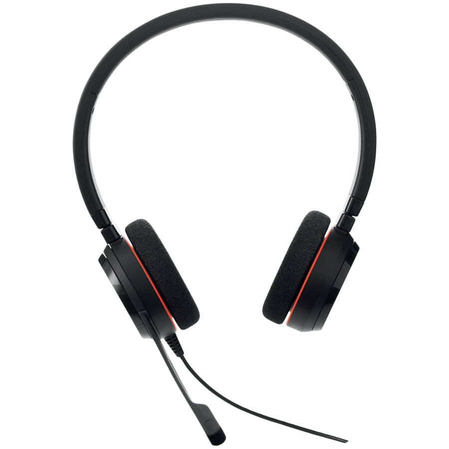 JABRA EVOLVE 20 UC Stereo USB Headband, Noise cancelling, USB connector, with mute-button and volume control on the cord, with foam ear cushion, JABRA EVOLVE2 30 SE, USB-A, MS Stereo, 23189-999-979
