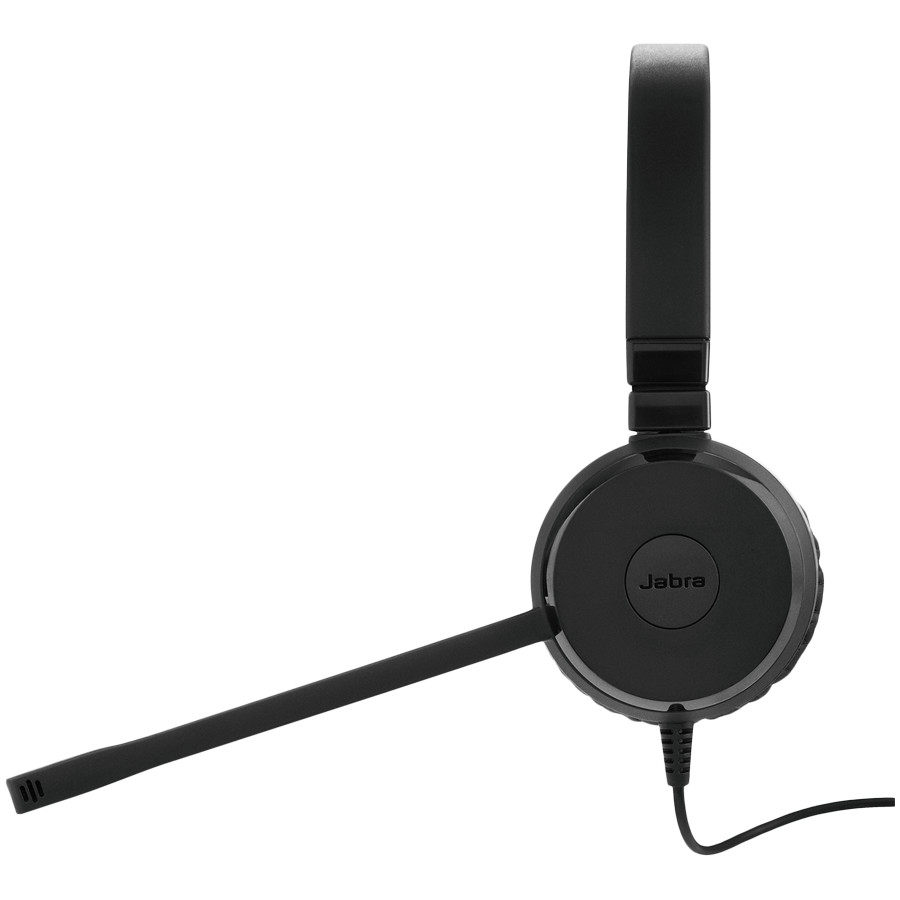 JABRA EVOLVE 20 MS Stereo USB Headband Special Edition Noise cancelling, USB connector, with mute-button and volume control on the cord, with leatherette ear cushion, Microsoft optimized, 4999-823-309