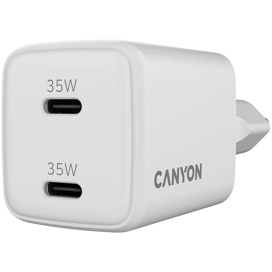 CANYON charger CU35CC GaN 35W 2xPD EU White,CNS-CUW35CC