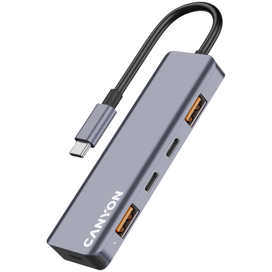 CANYON hub DS-18 5in1 USB-C Grey,CNS-TDS18